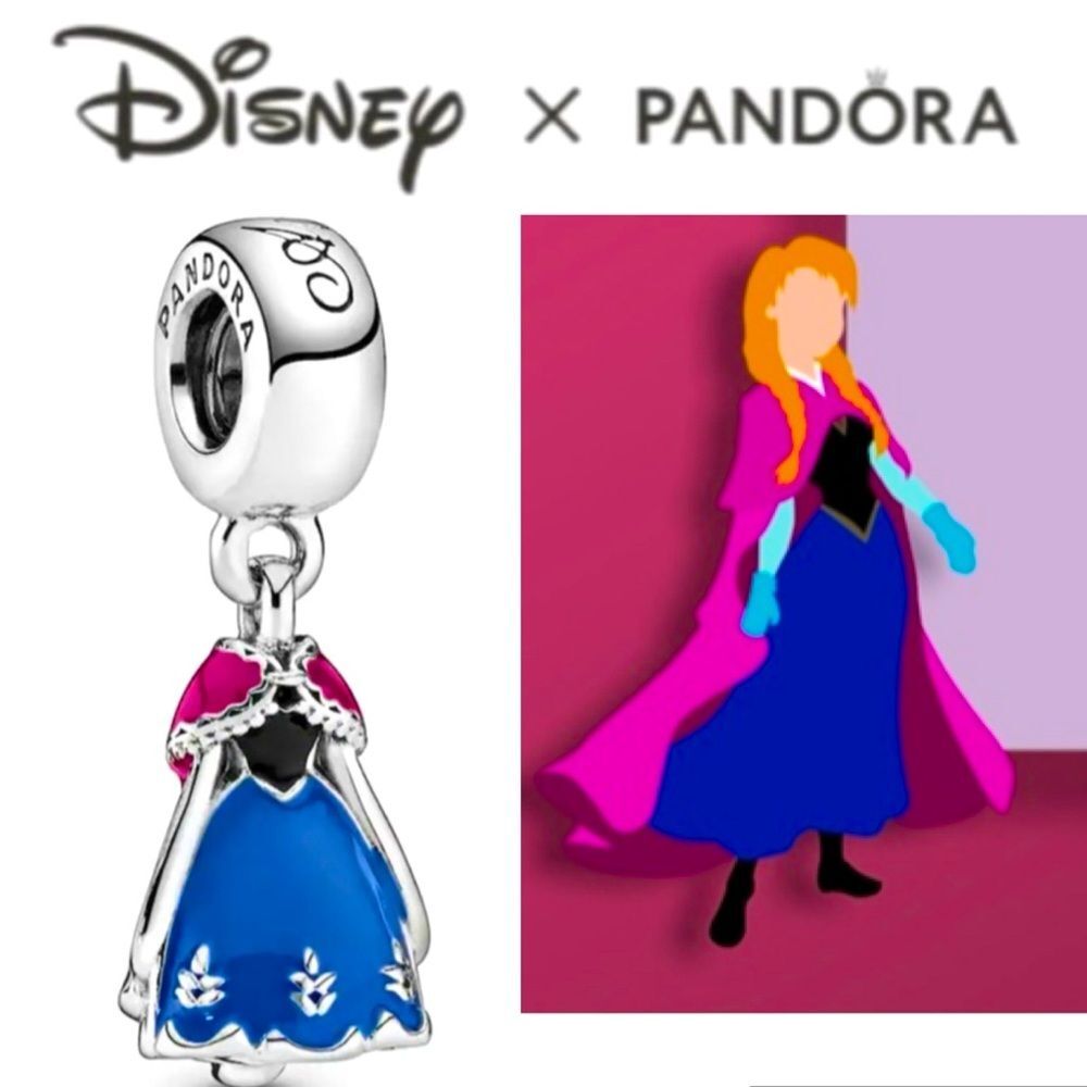 NWOT Pandora x Disney Frozen Anna's Dress Charm, retired